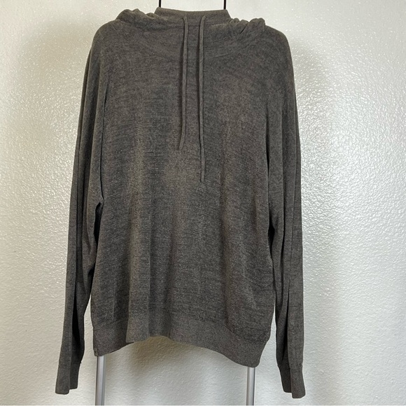 Barefoot Dreams Mineral CozyChic Ultra Lite® Funnel Neck Hooded Pullover Size XL - Picture 3 of 11